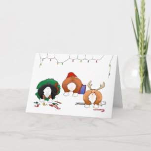 Cartão De Festividades Nada de Bumbum A Corgi Natal