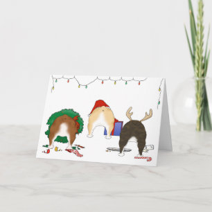 Cartão De Festividades Nada de Bumbum de Natal para Bulldog