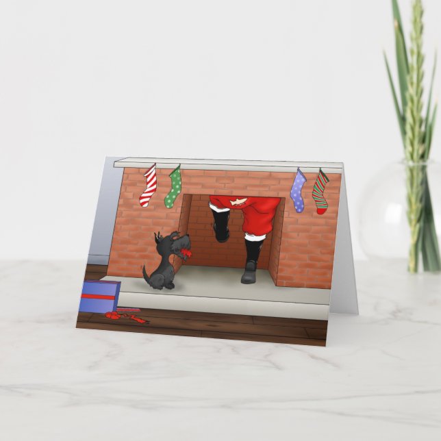 Cartão De Festividades Nada de Bumbum de Natal Scottie (Frente)