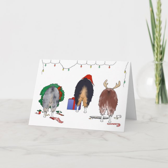 Cartão De Festividades Nada de Bumbum e Natal Aussie (Frente)