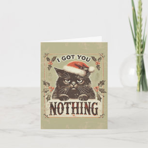 Cartão De Festividades Nada Malicioso Gato Preto Natal Divertido