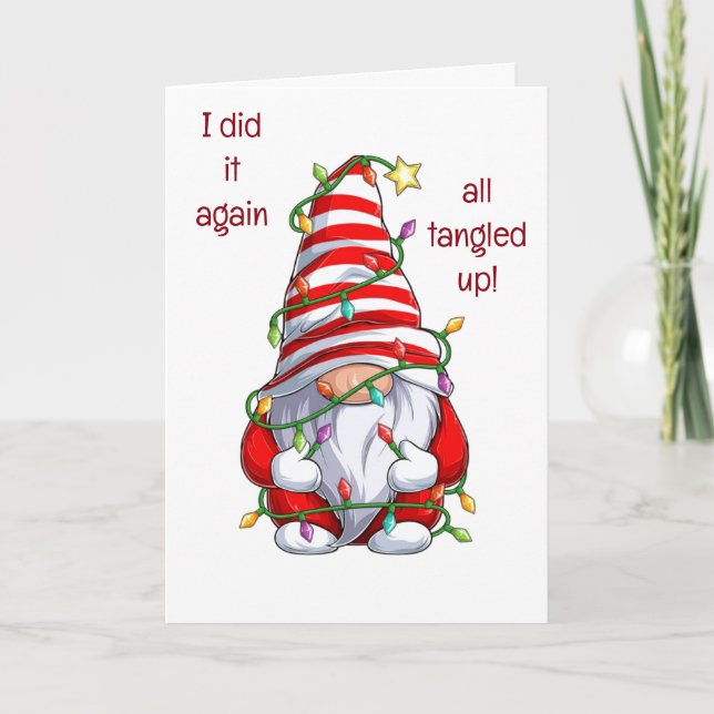 CARTÃO DE FESTIVIDADES NADA ME IMPEDIRIA DE DIZER NATAL MERRY (Frente)