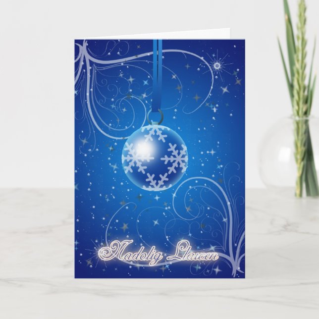 Cartão De Festividades Nadolig Llawen a Blwyddyn Newydd Dda! - Merry Chri (Frente)