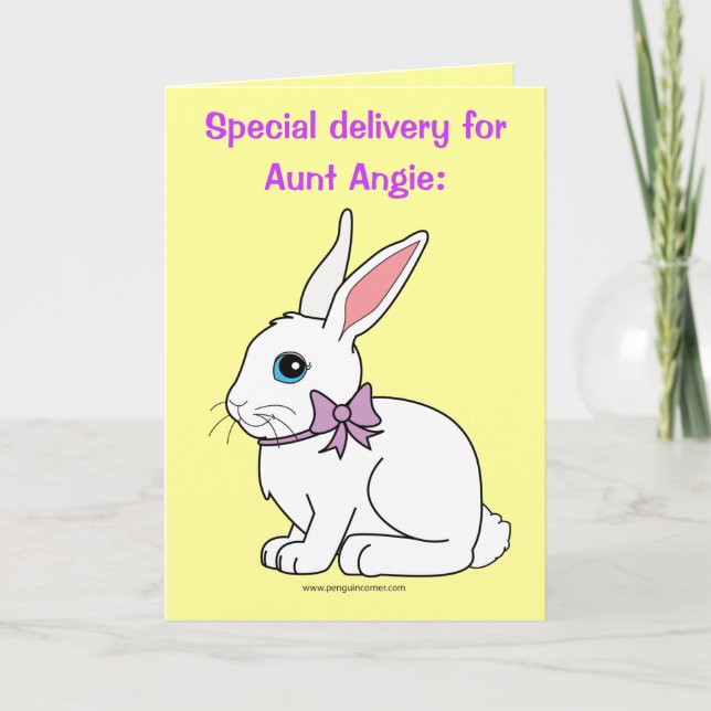 Cartão De Festividades Name Customizable Happy Easter, Aunt Angie (Frente)