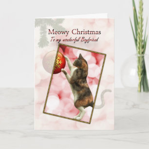 Cartão De Festividades Namorado, Meowy Natal