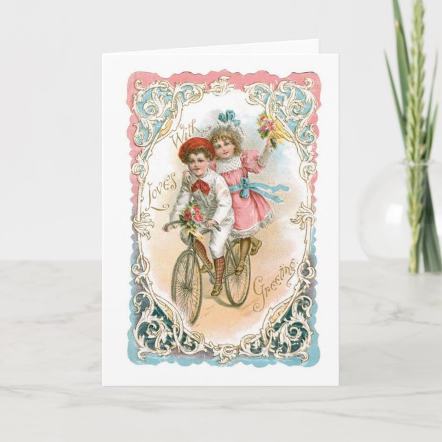 Cartão De Festividades Namorados antigo (Frente)