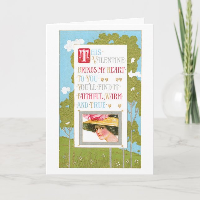 Cartão De Festividades Namorados antigo (Frente)