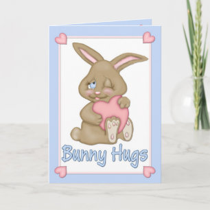 Cartão De Festividades Namorados Bunny Hugs