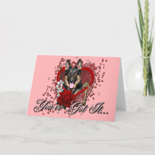 Cartão De Festividades Namorados - Chave do Meu Coração - German shepherd