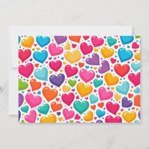Cartão De Festividades Namorados coloridos do arco-íris