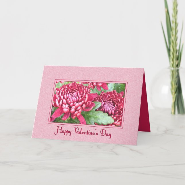 Cartão De Festividades Namorados Crysanthemum (Frente)