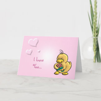 Cartão De Festividades Namorados Cute Duck