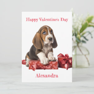Cartão De Festividades Namorados da Caixa de Presente do Arco de Hound Ba