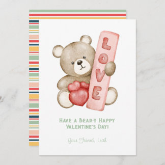 Cartão De Festividades Namorados de Aquarela do Feliz dia de os namorados