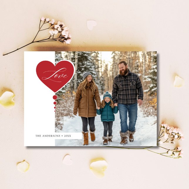 Cartão De Festividades Namorados de Bebê com Fotografias Familiares do Am (Criador carregado)