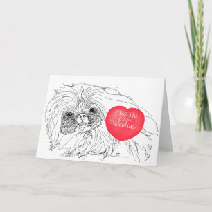 Cartão De Festividades Namorados de Cachorro de Pekingese