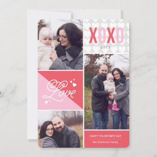 Cartão De Festividades Namorados de Fotografia de Amor e Abraço