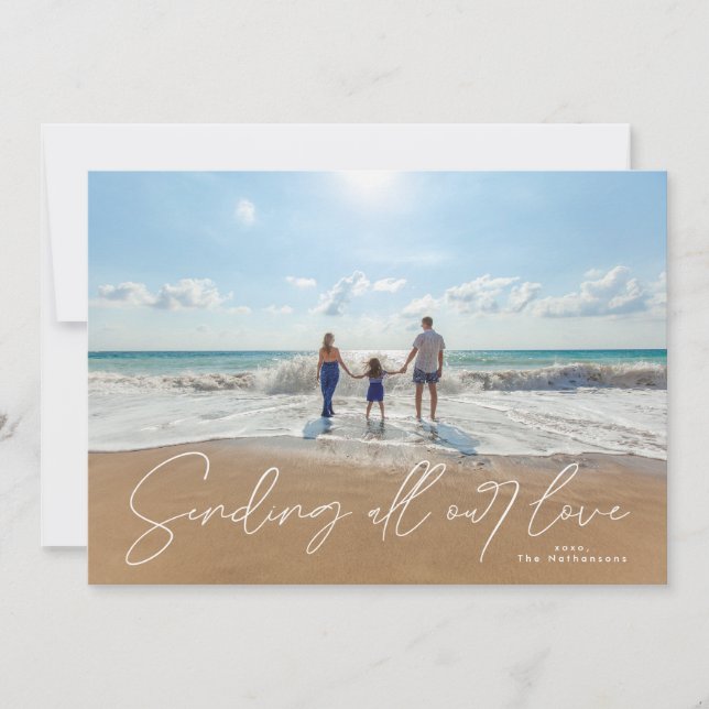 Cartão De Festividades Namorados de Fotografias de Amor Enviar Sobreposiç (Frente)