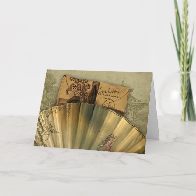 Cartão De Festividades Namorados de Letras de Amor (Frente)