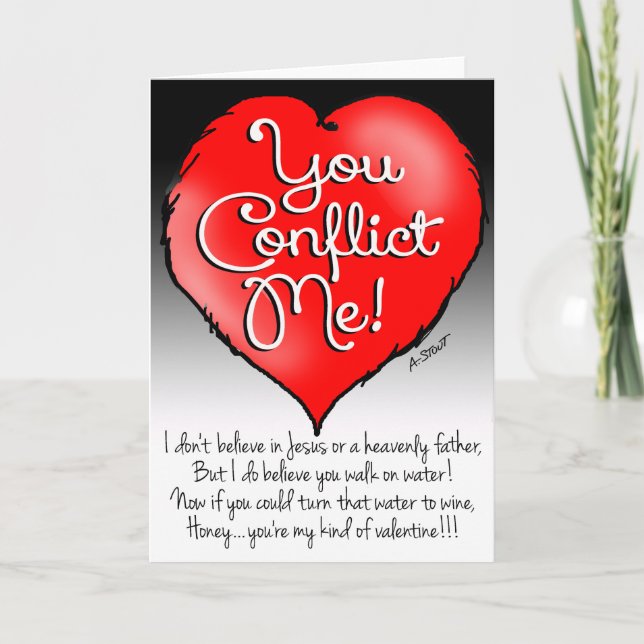 Cartão De Festividades Namorados de não-crentes - (Frente)
