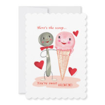 Namorados de punção e Sorvete Cone Vintage