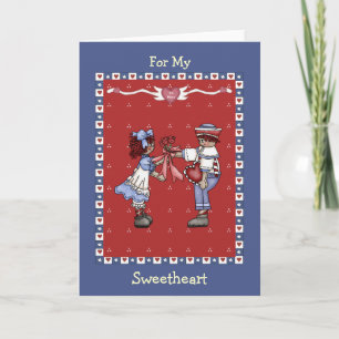 Cartão De Festividades Namorados do Dia dos Namorados da Raggedy Ann