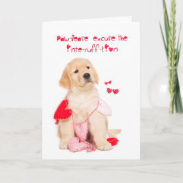 Cartão De Festividades namorados do filhote de cachorro da desculpa do