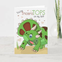 Cartão De Festividades Namorados do garoto Você é TriceraTOPS Dinossauro