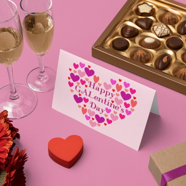 Cartão De Festividades Namorados felizes do dia de GALentines dos (Criador carregado)