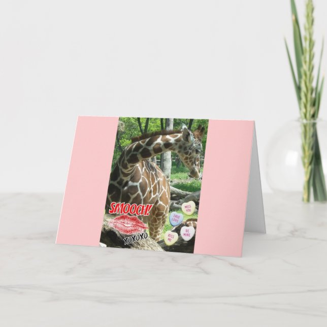 Cartão De Festividades Namorados Giraffe (Frente)