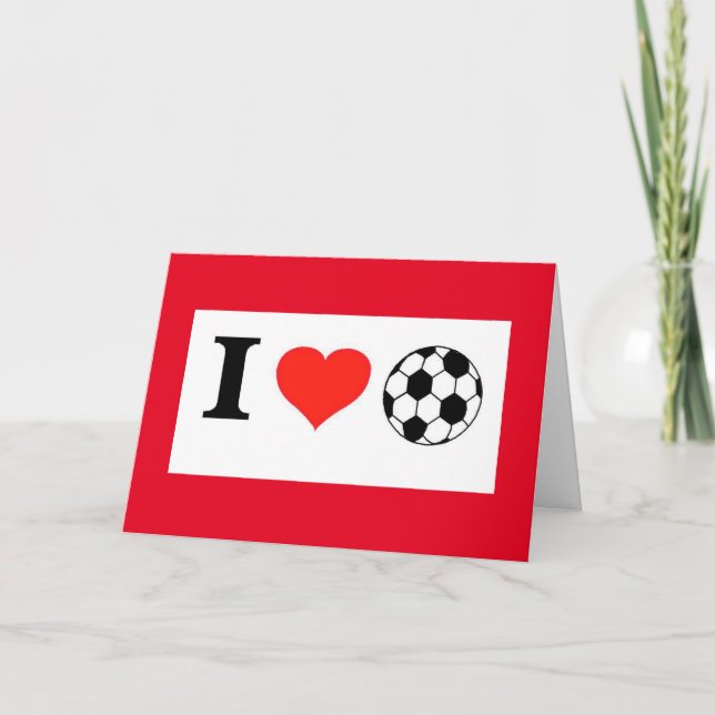 Cartão De Festividades Namorados I Love Soccer and You (Frente)