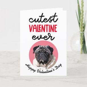 Cartão De Festividades Namorados mais fofos de sempre ..cartão do seu Pug