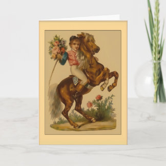 Cartão De Festividades Namorados no Cavalo