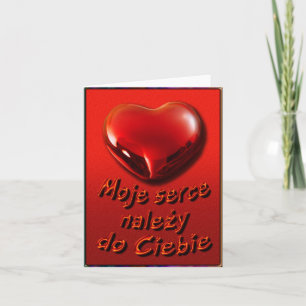 Cartão De Festividades Namorados Notecard no polonês