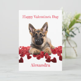 Cartão De Festividades Namorados Personalizado Velvet de German shepherd