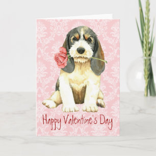 Cartão De Festividades Namorados Petit Basset Griffon Vendeen