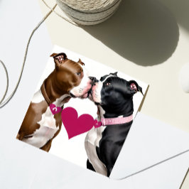 Cartão De Festividades Namorados Pit Bulls Sweetheararts Love