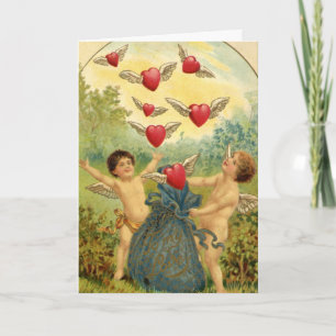 Cartão De Festividades Namorados Vintage - Compartilhe a Alegria do Amor,