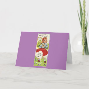 Cartão De Festividades Namorados Vintage Tênis Girl