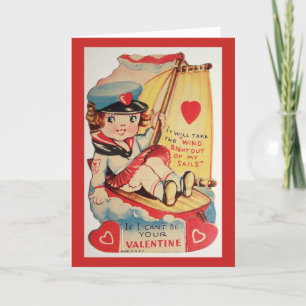 Cartão De Festividades Namorados Vintage - Vento nas minhas velas