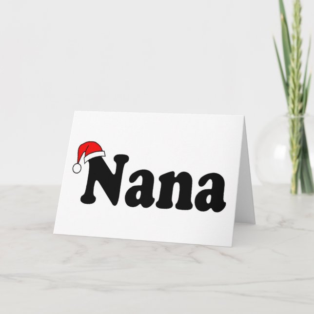 Cartão De Festividades Nana Christmas Santa Hat (Frente)