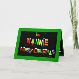 Cartão De Festividades Nannie christmas card