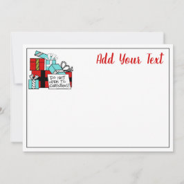 Cartão De Festividades Não Abrir até o Natal apresentar Natal