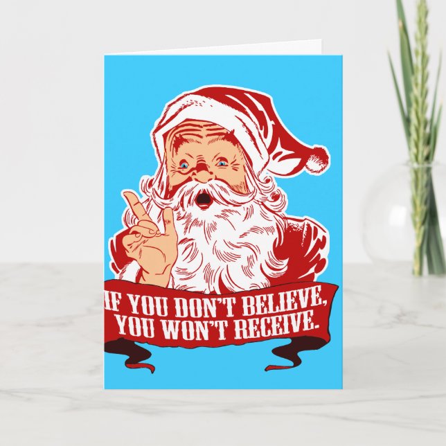 Cartão De Festividades Não Acreditar Não Receber (Frente)