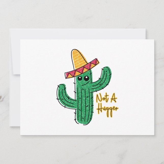 Cartão De Festividades Não É Um Cactus Mexicano Sombrero (Frente)
