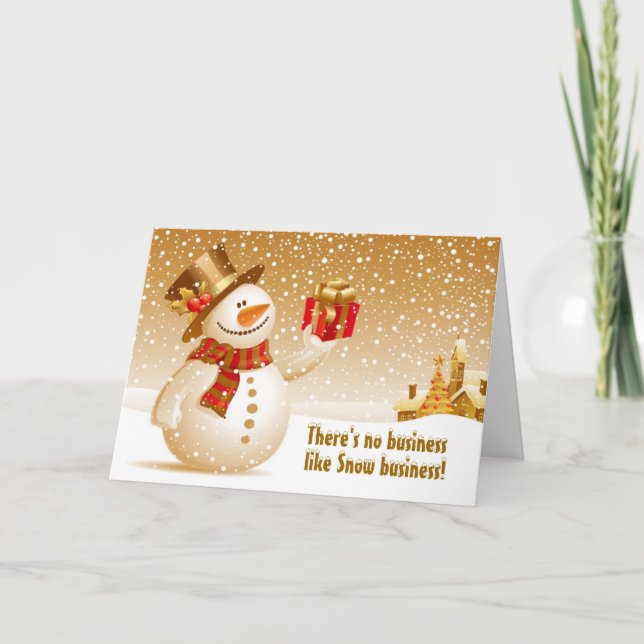 Cartão De Festividades Não há negócio como o da neve! (Frente)