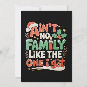 Cartão De Festividades Não Há Nenhuma Família Como a Que Eu Tenho no Nata