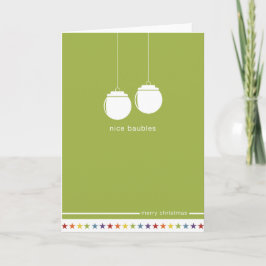 Cartão De Festividades Não Hetero Design 'Nice Baubles' Card