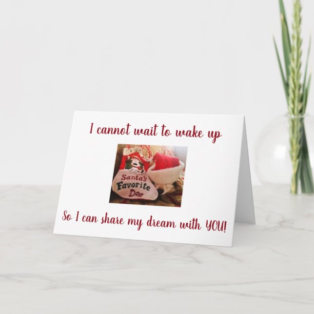 CARTÃO DE FESTIVIDADES **NÃO PODE ESPERAR PARA COMPARTILHAR MEU SONHO COM (Frente)