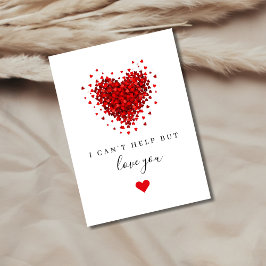 Cartão De Festividades Não Posso Ajudar Mas Amar Coração Romântico Dia do